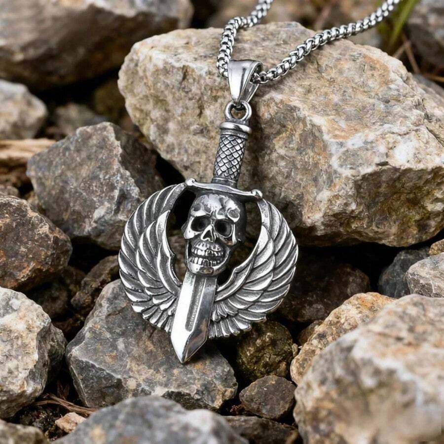 Collar cruz hombre colgante cruz acero inoxidable hombre accesorio moda - como en la foto - Ver 1