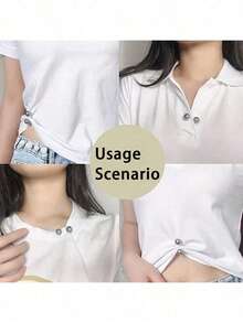 6pcs Pearl Denim Hem Clips, Brooch Protector, Anti-Slip Clips, Pants Length Adjuster, Waist Clips, Seamless Hem Fixers, Pants Shortening Tool, Hem Clips, Anti-Slip Hem Clips - Multicolor - View 7