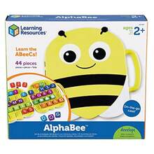 CYPNLearning Resources AlphaBee Alphabet Abecedario para Niños Conjunto de Actividades de Reconocimiento de Formas y Palabras Letras y Numeros para Niños 44 Piezas Edades 2+Fashion - como en la foto - Ver 2