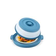 2025 New Microwave Food Splash Guard & Base Mat - 10.5" Foldable Ventilated Cover With Anti-Scalding & Thickening Design, Durable Plastic & Silicone For Kitchen & Dining Room Safety - Màu xanh nhạt - Xem 11