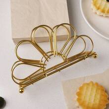 Metal Flower Shaped Napkin Holder - Paper Towel Rack For Hotel, Cafe, Homestay Tabletop Decor - Multicolor - View 3