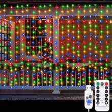 Luces de cortina de cadena LED alimentadas por USB con 8 modos, decoración de iluminación ambiental para el Día de San Valentín, Año Nuevo, boda, dormitorio, cumpleaños, fiesta, interior de ventana (control remoto no incluido) - Luz de cortina USB - Ver 22
