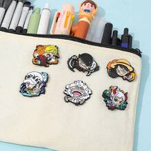 1/6 件套创意卡通胸针套装 经典蒙奇·D·罗罗诺亚·索隆·山治珐琅别针 背包服装饰品金属徽章配饰 朋友礼物 - 均碼 - 查看 10