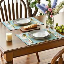 Bộ 100/2/4/6/8/300 tấm lót bàn ăn cao cấp, với thiết kế họa tiết thỏ Phục Sinh tối giản hiện đại. Kích thước: 30*45 cm, nhiều mẫu mã để lựa chọn, phù hợp cho bữa ăn Phục Sinh và trang trí nhà cửa. - Nhiều màu - Xem 10