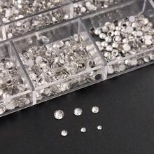Nail Art Rhinestones Kit Flat - Back Round Glass Crystals Gems With Pick Tweezers And Nail Picker Manicure Nails Supplies Crafts Decorations - Thông thoáng - Xem 6