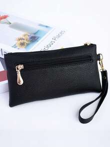 1 Peça "Edição Limitada 2026" Carteira Feminina de Couro Legítimo/Clutch com Recursos de Cor Sólida, Design Simples, Vários Compartimentos para Cartões, Um Compartimento e Grande Capacidade. O Design com Zíper é Conveniente e Prático, Oferecendo Um Estilo Refinado. É Prática, Bonita e Adequada para Uso Diário, Bem Como Viagens e Compras. Também é um Ótimo Presente para Seus Entes Queridos, Amigos ou Família. - Multicolorido - Visão 5