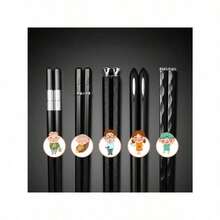 Heat-Resistant Alloy Chopsticks - Glass Fiber Polymer Material, Durable & Unbreakable For Home, Hotel & Restaurant Use - màu đen - Xem 2