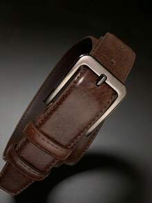 2pcs /1pc Father's Day Gift Men's Leather Needle Buckle Casual Retro Belt Youth Jeans Belt, Father's Day Gift Valentine's Day - Multicolor - View 13