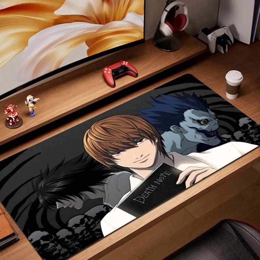 XL 700X300 Anime Mousepad HD Printing Computer Gamers Locking Lock Edge Mouse Pad XXL 900x400mm Keyboard PC Desk Pad - BLACK-8 - View 1