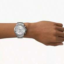 Fossil Men's Stainless Steel Quartz Watch With Leather Strap