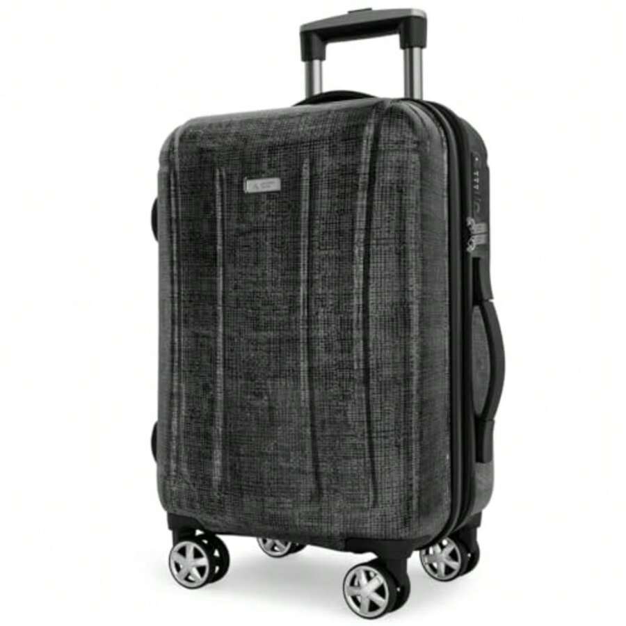 CYPNMaleta De Viaje Carry On 20" de Mano Cabina 10kg Rígida Doble Refuerzo Con * TSA Lock * Luggage suitcase Armored Travel AzulFashion - 226927987 - Ver 1