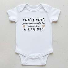 Espevitados Baby Reveal Bodysuit, Pregnancy Announcement, 100% Cotton Suedine - trắng - Xem 3