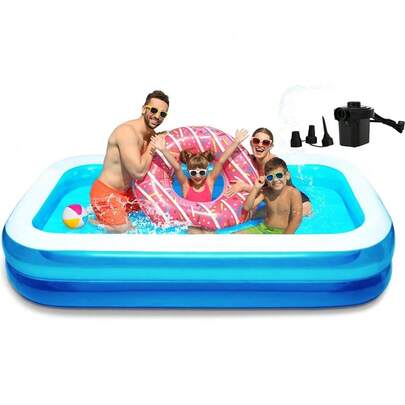 CYPNPiscina Inflable para Niños y Adultos Piscina hinchable de jardín Inflable Piscina Familiar Gran piscina de bolas para divertirse en familia Bomba inflable gratis.260*170*50CM 260CMFashion