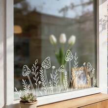 1/3 miếng dán cửa sổ hình nấm trắng và hoa dại, hình bướm dán tĩnh điện, phim dán cửa sổ không cần keo, có thể tái sử dụng, thích hợp cho nhà bếp, phòng khách, tạo sự riêng tư, trang trí nhà cửa theo phong cách đồng quê mùa xuân, quà tặng tân gia. - Nhiều màu - Xem 9