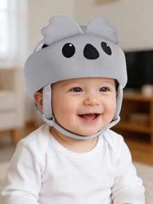 Cute Rabbit Anti-Fall Hat, Baby Anti-Fall Hat, Toddler Walking Safety Helmet, Children's Anti-Collision Head Protection Cap, Toddler Anti-Fall Head Protection Hat, Headgear, Baby Anti-Collision Gear, Suitable For All Seasons - Gray Koala - View 2