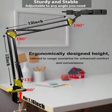 Celular Support with Articulated Arm and LED Light for Live Streaming Video Recording Drawing in Kitchen - como en la foto - Ver 6