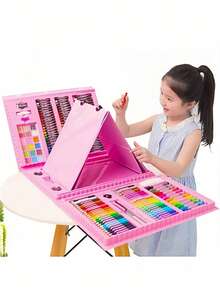 208支/168支/150支/42支水彩笔套装，返校用品，学生礼物，美术工具，水彩笔套装，学生艺术家的理想礼物（部分配件颜色随机发送）