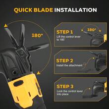 Cordless Oscillating Multitool, Cordless Multi Tools With 6 Variable Speed, 4°Oscillation Angle, 23PCS Oscillating Tool For Scraping Cutting Sanding [Tool Only] - Yellow - View 3