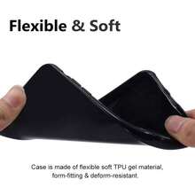 1pc Black Phone Case Compatible With Motorola Moto X30 Pro, Moto G82, Moto G75, Poco M3 Pro 5G, Poco M2 Pro, Nothing Phone (2a) Plus, Nothing Phone (3a), Soft Touch, Anti-Slip, Anti-Fingerprint, Scratch-Resistant, Shock-Proof - Black - View 6