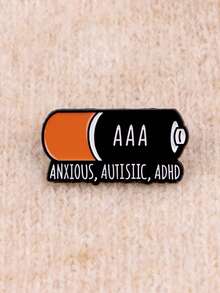 1枚西班牙太平洋珐琅胸针，1%电池供电，可作胸针、衣领别针、背包徽章配饰、时尚珠宝礼品。 - 彩色 - 查看 3