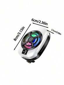 半导体散热器，数字显示温度控制，静音运行，游戏、直播、视频观看等场景下不会过热，高效散热设备，手机、平板电脑通用散热配件 - 黑與白 - 查看 4