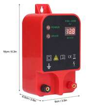 Controlador de carga para cerca electrónica Ranch Pulse, alarma para cercas de animales, cerca eléctrica con receptor de pulso de alto voltaje de 100-240 V - Rojo - Ver 5