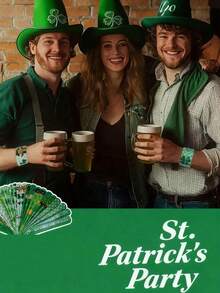 24 Stücke St. Patricks Day Slap Armbänder, grüne Kleeblatt Hut Bier Slap Bänder irische Klee Armbänder Snap Armbänder für Jungen Mädchen Frauen, St. Patricks Party Zubehör, St. Patricks Day Dekorationen, für irisches Festival St. Paddys Day Party Dekorationen, Glücksklee, großer Umzug, Party, St. Patricks Day Feier Veranstaltung - Verschiedenfarbig - Übersicht 4