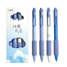 4 Pcs Gel Ink Pens Retractable Pens Cute Pen 0.5mm Ballpoint Pen Office School Supplies For Girls Boys Women Men Blue - 藍色 - 查看 2