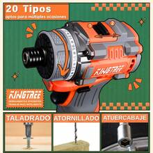 Juego De Atornilladores De Impacto Inalámbricos 2 Baterías - Naranja - Ver 5