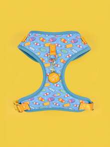 Luxury Design Pet Harness & ID Tag Set, High-Quality Metal Fittings, Fashion Printed, Suitable For Small, Medium And Large Puppies, Ideal Valentine's Day And New Year Gift - Multicolor - View 15