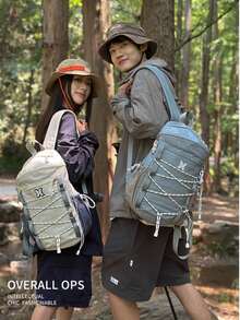 时尚女士休闲背包 - 适合校园、旅行和户外探险 | 轻便、大容量、时尚，适合徒步、露营、骑行、假日远足，值得拥有的背包 - 彩色 - 查看 5