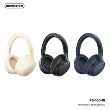 Remax頭戴式無線音樂耳麥V5.4跑步運動通話藍牙耳機RB-100HB - 米色 - 查看 4