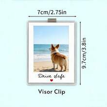 1个定制照片汽车遮阳板夹，个性化相框，母亲节礼物，父亲节礼物，定制照片，个性化汽车图片，耐用，色彩鲜艳，可爱，迷人，有趣，时尚，男女通用，休闲，定制，送给他的理想礼物，儿童礼物，周年纪念礼物，情人节礼物，母亲节礼物，生日礼物，父亲节礼物，毕业礼物，花园装饰 - 彩色 - 查看 6