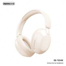 Tai nghe Bluetooth không dây chụp tai REMAX RB-705HB hỗ trợ thẻ MicroSD mang đến sự thoải mái nhẹ nhàng, chất lượng âm nhạc cao và cuộc gọi rõ ràng, hoàn hảo cho việc đi lại, ở nhà hoặc tập luyện, là món quà Ramadan hoặc Eid ý nghĩa. - Màu be - Xem 6