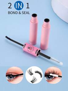 1pc Eyelash Bonding And Sealing 5ml, Strong Styling And Long-Lasting Single Eyelash Glue Latex-Free Waterproof Mild Quick-Drying False Eyelash Glue, Suitable For Sensitive Eye Eyelash Groups DIY Home Eyelash Extension Glue Suitable For All-Day Wear Without Irritation (Black Adhesive + Transparent Seal 2 In 1 ) - Black - View 13
