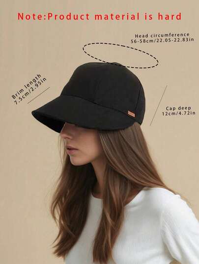 1顶女士可调节尺寸夏季遮阳帽，渔夫帽，遮阳帽，旅行帽，沙滩帽，轻便易携冬季装备