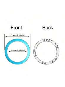 12个磁性金属指环贴纸，专为无线充电器设计，兼容苹果11至17 Pro Max系列，手机磁性指环 - 彩色 - 查看 4