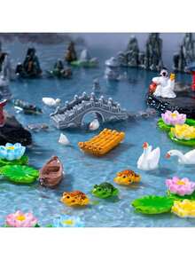 4/5/15 Stücke realistische schwimmende Boot Deko, geeignet für Aquarien, kann natürliche Atmosphäre oder Landschaftsdesign zu Ihrem Fischbecken hinzufügen - Fröhliches Aquarium - Übersicht 9