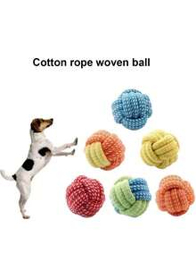5/7/16/25 Peças Conjunto de Brinquedos para Mastigar de Gato e Cachorro, Corda, Borracha, Brinquedos Interativos de Quebra-cabeça para Filhote, Teddy, Entrega Aleatória - Multicolorido - Visão 3