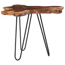 vidaXL Tavolino basso 70x45 cm Legno massello e legno poliuretanico - Multicolore - Visualizzare 2