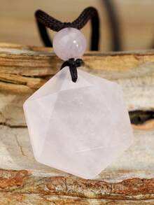 Handmade Woven Hexagram Pendant Necklace With Natural Stones - Tiger Eye, Green Aventurine, Blue Sodalite, Unisex Couple Necklace - Multicolor - View 15