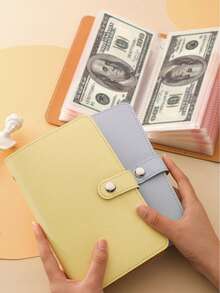 纸币收藏册、纪念纸币收纳袋、卡包零钱包、卡通笔筒存钱罐、创意卡通金属圆形储蓄罐 - 彩色 - 查看 4