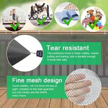 Malla de  para Niños, Red de Protección para Escaleras, Barandales, Malla para Perros, Balcones y Patios, 3 m x 77 cm, Fácil Instalación, Uso Interior y Exterior (Negro, 3 m x 77 cm),39835487 - Marrón Chocolate - Ver 6