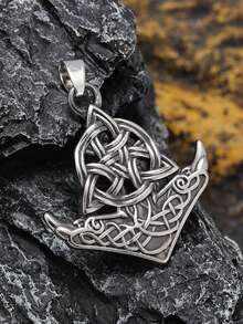1pc New Fashionable Viking Celtic Knot Pendant Retro Anchor Necklace-Universal And Domineering Accessories For Men And Women - Fashion - View 5