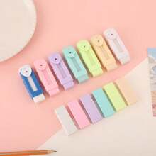 可重复使用的哑光橡皮擦棒，适合小学生使用，柔和色调