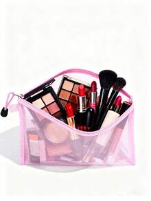 Túi đựng mỹ phẩm lưới Maestra, in họa tiết biển và bãi biển, có thể đựng son môi và bông trang điểm, túi đựng mỹ phẩm trong suốt di động, túi đựng đồ dùng vệ sinh cá nhân, túi đựng đồ du lịch, túi đựng mỹ phẩm, túi chăm sóc da, túi đựng đồ dùng vệ sinh cá nhân, quà lưu niệm du lịch cho bạn bè nữ, túi đựng đồ dùng vệ sinh cá nhân thiết yếu khi đi du lịch, đồ dùng học tập - Nhiều màu - Xem 9