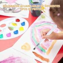 brochas de Acuarela,Pincel de Agua 13Piezas,Pinceles Acuarela de Pintura para Acuarela Puntas Caligrafía Arts,Pinceles de Agua Recargables,39903702 - Multicolor - Ver 2