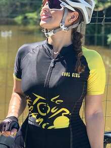 Women Geometric Print Casual Sports Top, Suitable For Running, Yoga, Training, Hiking And Cycling - Multicolor - View 3