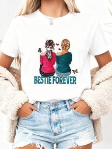 New 2026 Printed T-Shirt, Made From 100% Pure Cotton, Soft And Breathable Fabric. Unisex Design For Men And Women, Comfortable For Everyday Wear And Various Occasions. - 白色 3 - 查看 3