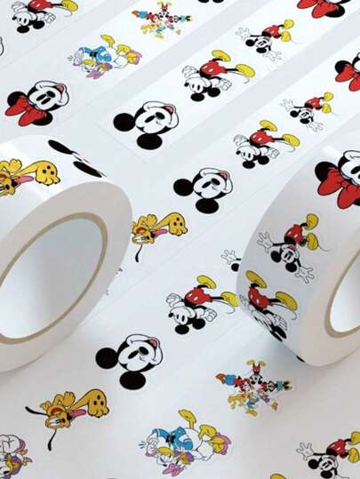 500pcs/Roll Mickey & Minnie Mouse DIY Stickers, Cartoon Cute Diary, Laptop, Helmet, Car, Motorcycle Stickers, Sealing Labels For Dad, Mom, Grandparents, Birthday, Christmas, School, Kids Rewards, Decorations - Self-Adhesive (No Cutting Required) - Suitable For Holiday Decor, Gifts, Cards, Parties - Disposable - Great For Home, Office, Classroom Decor, Holiday Crafts, Fun Design, Easy Peel, Decorative Labels, Gift Wrapping